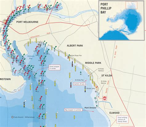 port phillip bay fishing map.